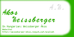 akos weissberger business card